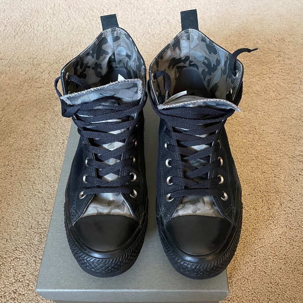 Chuck Taylor Converse All Stars Model: "All Saints" Rigg High Top Black Canvas